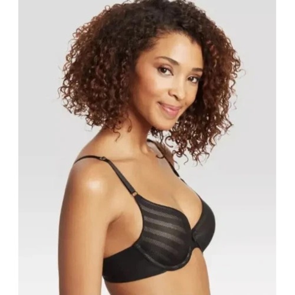 Maidenform Bra Womens 38DD Black Demi Underwire Bra Style 05701 Everyday Comfort